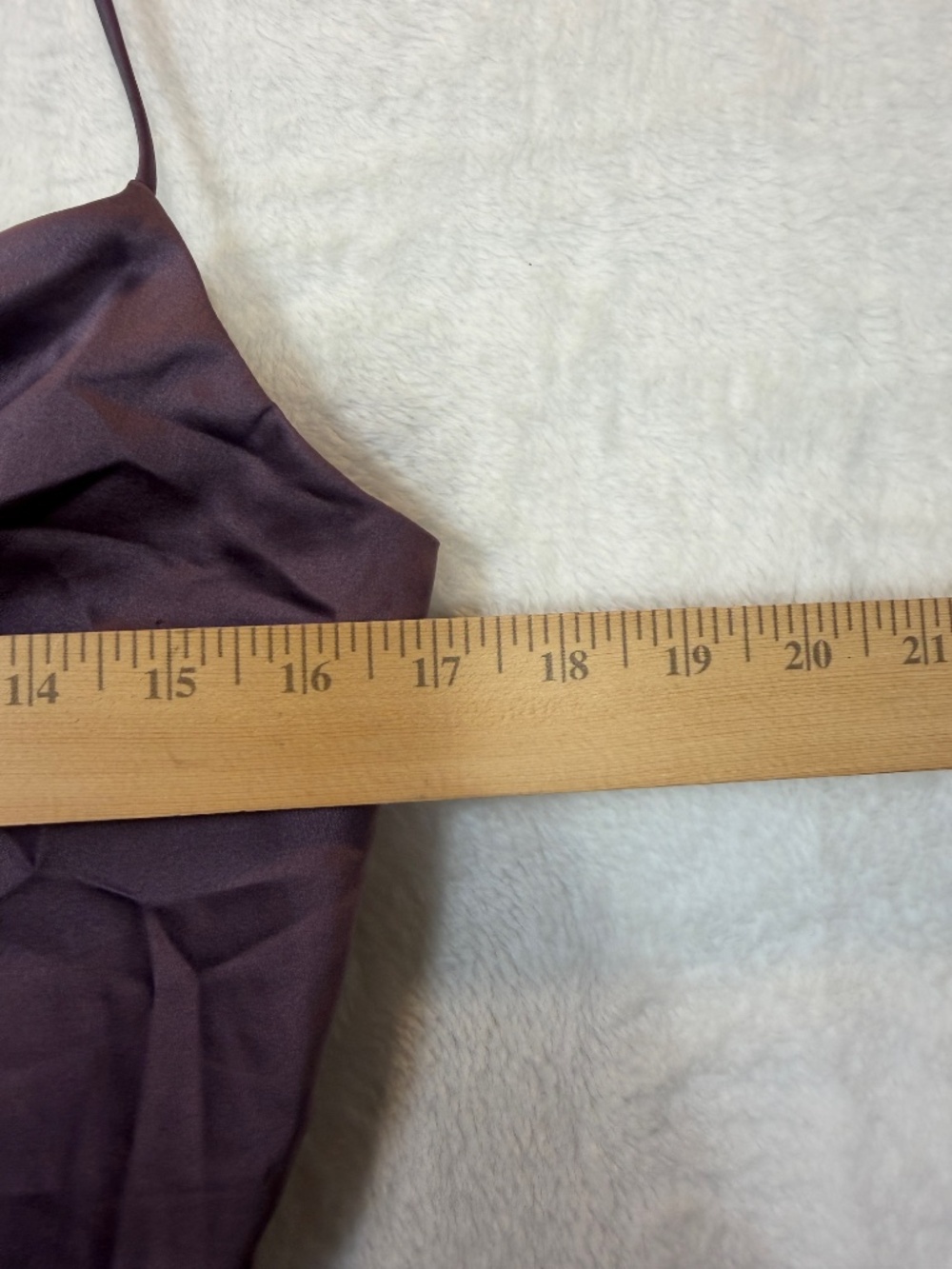 Dynamite Crop Top Womens Size Small Purple Satin Scrunch Side 90s Clubwear - Picture 6 of 8